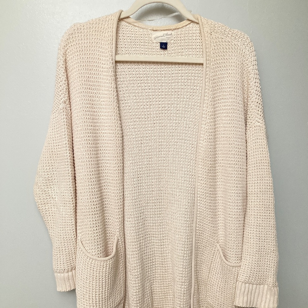 Slouchy Beige Cardigan Small